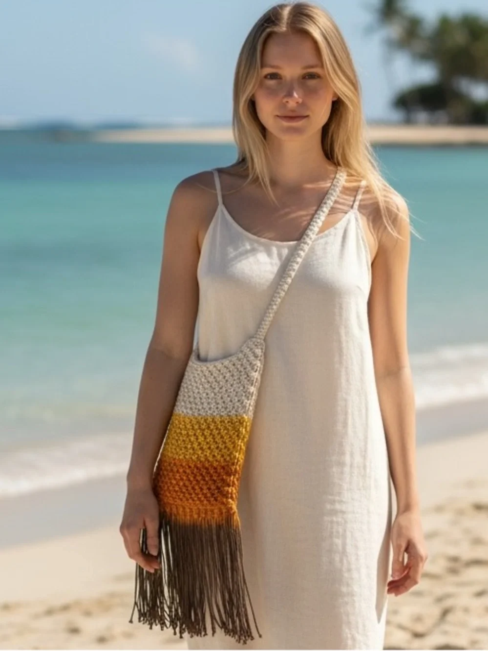 Revue Ombre Crochet Beach Shoulder Bag‎